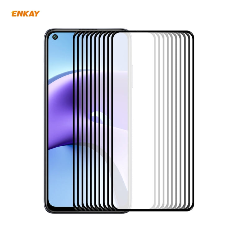 For Xiaomi Redmi Note 9T 10 PCS ENKAY Hat-Prince Full Glue 0.26mm 9H 2.5D Tempered Glass Full Coverage Film - free shipping - PMC TechLife - Order now!