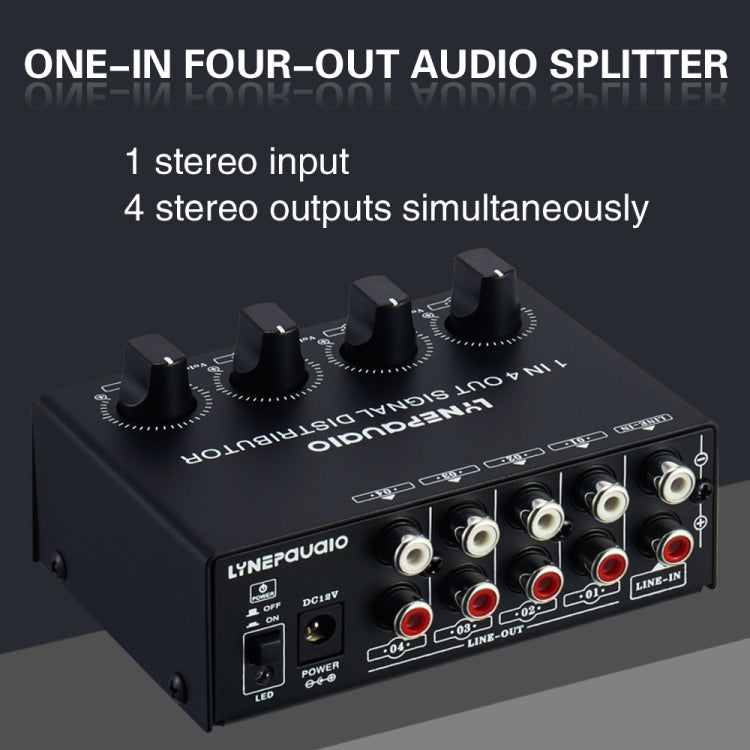 1-In 4-Out Front Stereo Signal Amplifier, Independent Output Volume Adjustment RCA Interface No Loss  Allocator, US Plug -  by PMC TechLife | Online Shopping South Africa | PMC TechLife