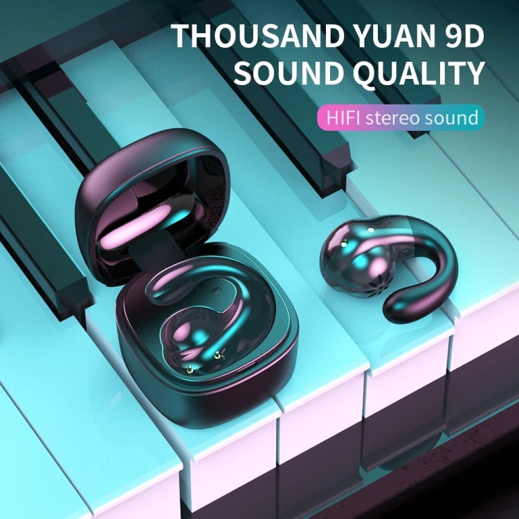 T25 Over-ear Bluetooth 5.0 Single-ear Invisible Wireless Earphone High Definition Call Super Long Standby Bone Conduction Earphone(Gray) - Bluetooth Earphone by PMC TechLife | Online Shopping South Africa | PMC TechLife | Buy Now Pay Later Mobicred