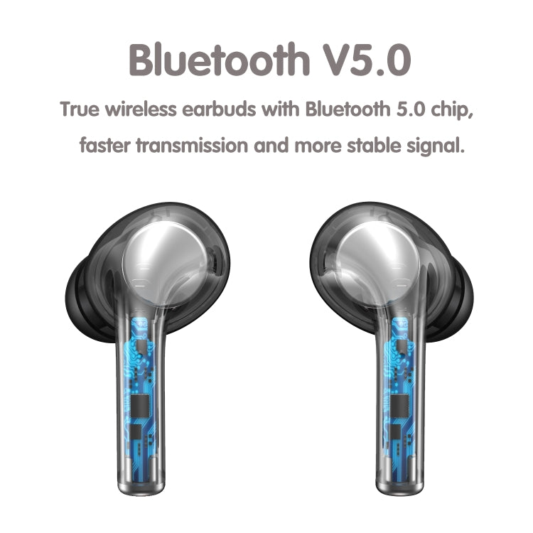 JM13 TWS Earphone Bluetooth 5.0 Touch Control Stereo Bass Sport Wireless Earphone With Mic(White) - TWS Earphone by PMC TechLife | Online Shopping South Africa | PMC TechLife