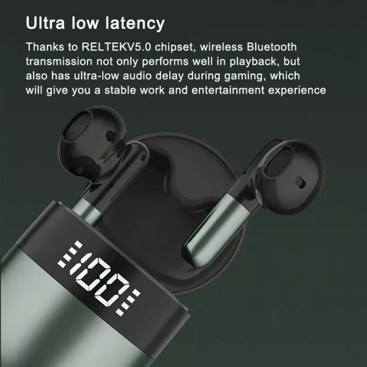 J28 TWS Wireless Bluetooth Earphones LED Digital Display HIFI Music Sport Earphone(Black) - TWS Earphone by PMC TechLife | Online Shopping South Africa | PMC TechLife