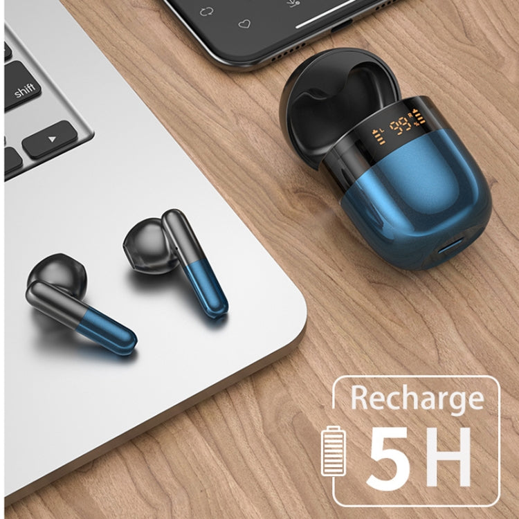 J28 TWS Wireless Bluetooth Earphones LED Digital Display HIFI Music Sport Earphone(Black) - TWS Earphone by PMC TechLife | Online Shopping South Africa | PMC TechLife