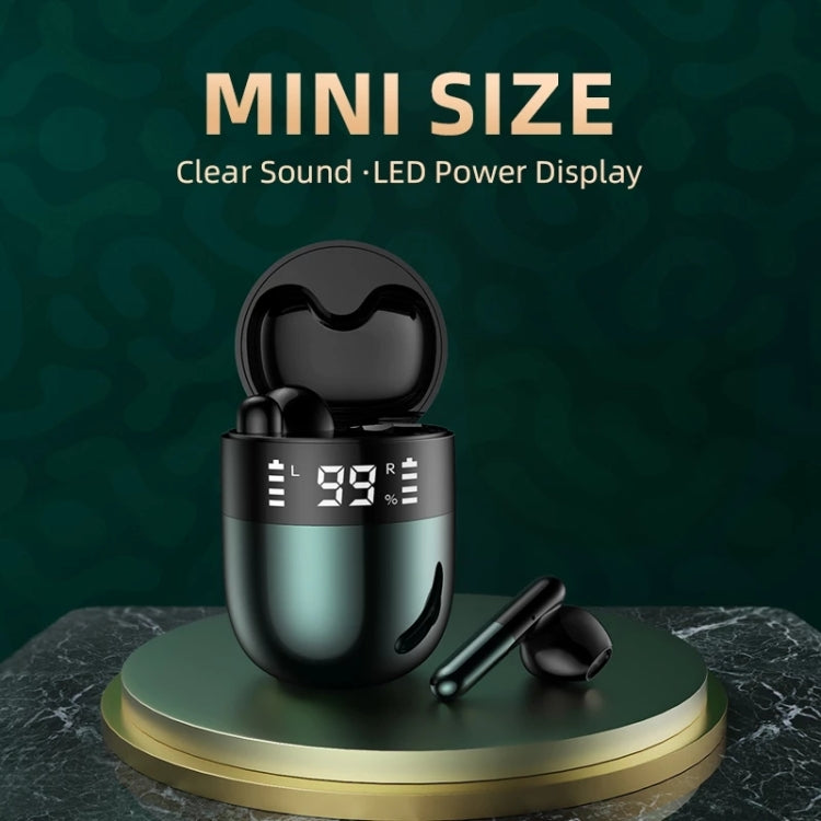 J28 TWS Wireless Bluetooth Earphones LED Digital Display HIFI Music Sport Earphone(Blue) - TWS Earphone by PMC TechLife | Online Shopping South Africa | PMC TechLife