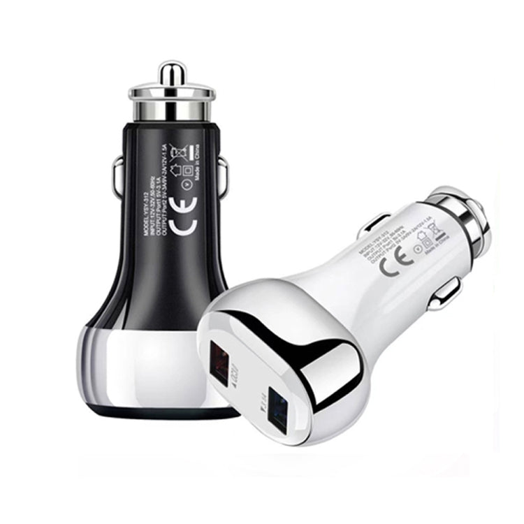 YSY-312 18W Portable QC3.0 Dual USB Mobile Phones and Tablet PCs Universal Car Charger(Black) - Car Charger by PMC TechLife | Online Shopping South Africa | PMC TechLife