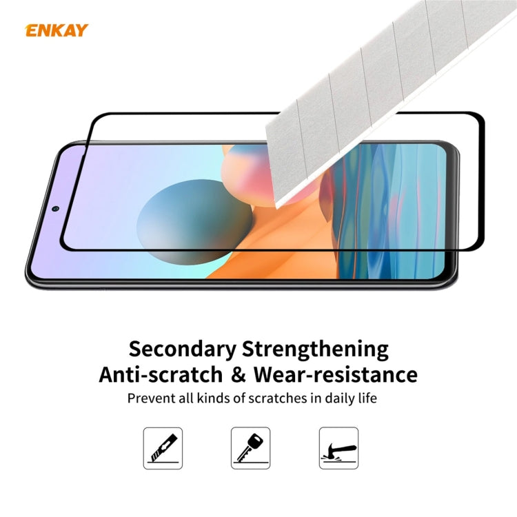 For Redmi Note 10 Pro / Note 10 Pro Max 10 PCS ENKAY Hat-Prince Full Glue 0.26mm 9H 2.5D Tempered Glass Full Coverage Film - free shipping - PMC TechLife - Order now!