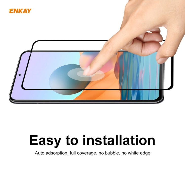 For Redmi Note 10 Pro / Note 10 Pro Max 10 PCS ENKAY Hat-Prince Full Glue 0.26mm 9H 2.5D Tempered Glass Full Coverage Film - free shipping - PMC TechLife - Order now!