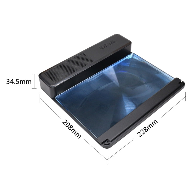 3D Phone Screen Magnifier HD Screen Smartphone Movie Video Magnifier Portable Folding Enlarged Screen Expander Stand Desk Holder(black) - Screen Magnifier by PMC TechLife | Online Shopping South Africa | PMC TechLife