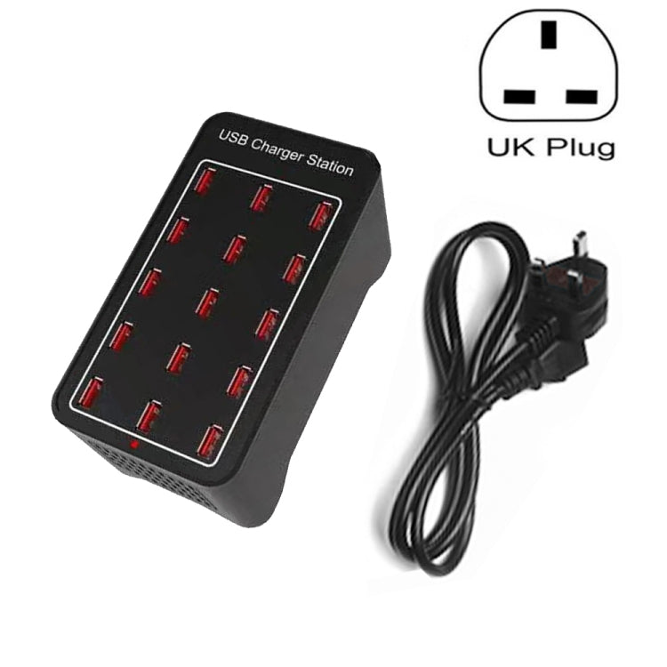 XLD-A7 100W 15 USB Ports Fast Charger Station Smart Charger, AC 110-240V, Plug Size:UK Plug - Multifunction Charger by PMC TechLife | Online Shopping South Africa | PMC TechLife