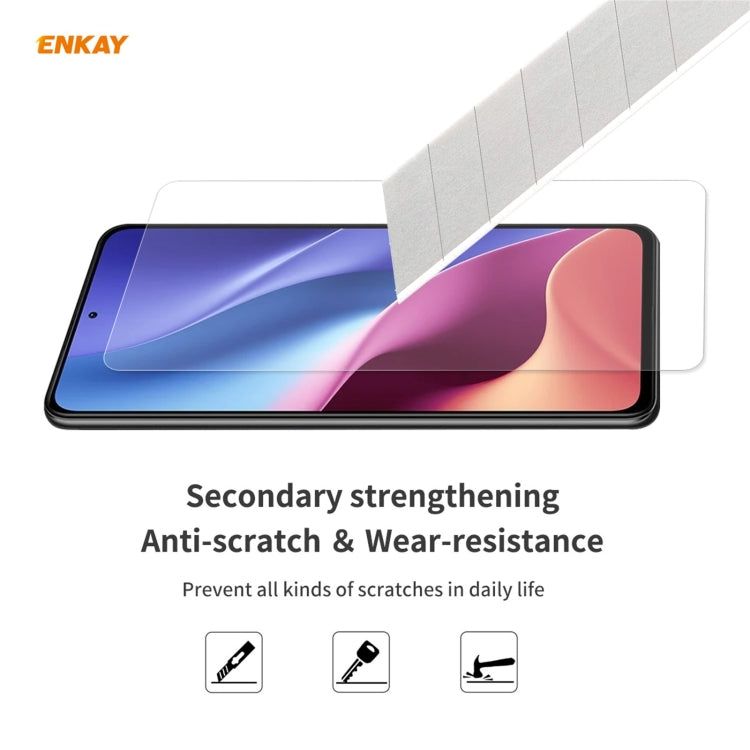 For Xiaomi Poco F3 ENKAY Hat-Prince 0.26mm 9H 2.5D Curved Edge Tempered Glass Film - free shipping - PMC TechLife - Order now!