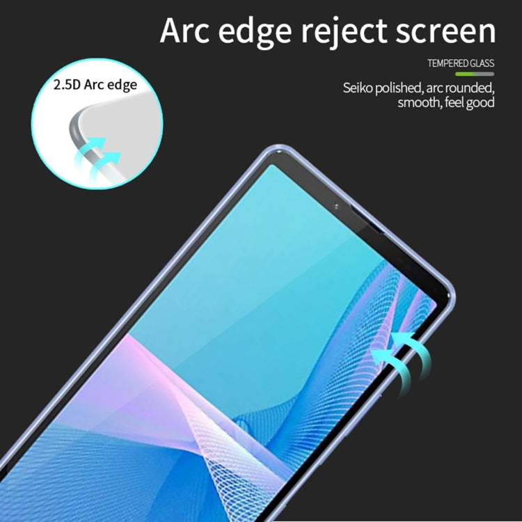 For Sony Xperia 10 III PINWUYO 9H 2.5D Full Screen Tempered Glass Film(Black) - Sony Tempered Glass by PINWUYO | Online Shopping South Africa | PMC TechLife | Buy Now Pay Later Mobicred