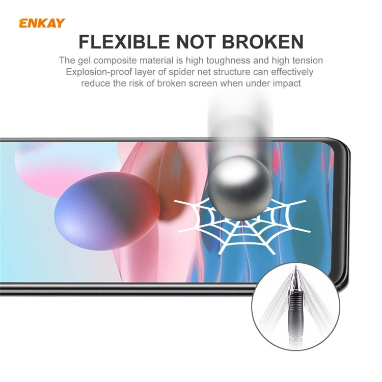 For Redmi Note 10s / Note 10 4G 2 PCS ENKAY Hat-Prince Full Glue Full Coverage Screen Protector Explosion-proof Hydrogel Film - For Xiaomi by ENKAY | Online Shopping South Africa | PMC TechLife | Buy Now Pay Later Mobicred