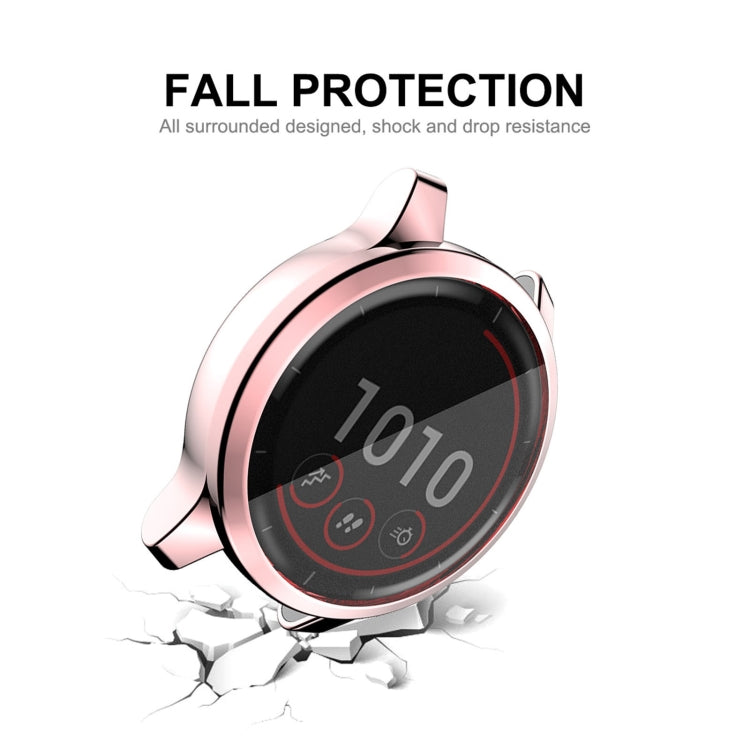 Compatible with Garmin Venu 2 45mm / Vivoactive 4 45mm ENKAY Hat-Prince Full Coverage Electroplate TPU Soft Case(Pink) - Watch Cases by ENKAY | Online Shopping South Africa | PMC TechLife | Buy Now Pay Later Mobicred