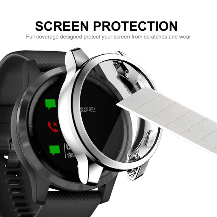 Compatible with Garmin Venu 2S 40mm / Vivoactive 4S 40mm ENKAY Hat-Prince Full Coverage Electroplate TPU Soft Case(Silver) - free shipping - PMC TechLife - Order now!