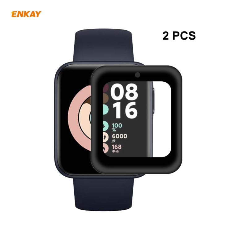 For Redmi Watch 2 PCS ENKAY Hat-Prince 3D Full Screen Soft PC Edge + PMMA HD Screen Protector Film - Screen Protector by ENKAY | Online Shopping South Africa | PMC TechLife | Buy Now Pay Later Mobicred