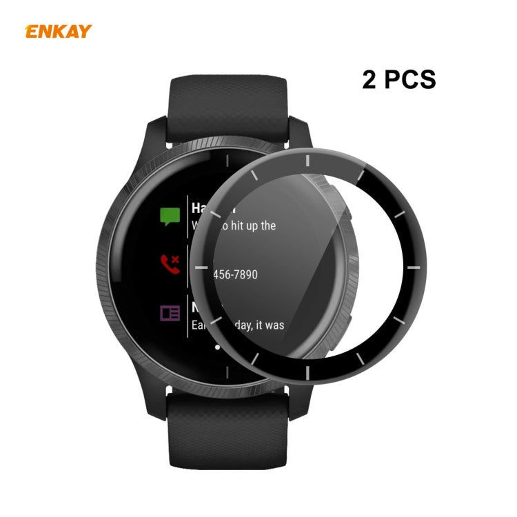 For Venu 2 / Vivoactive 4 45mm 2 PCS ENKAY Hat-Prince 3D Full Screen Soft PC Edge + PMMA HD Screen Protector Film - Screen Protector by ENKAY | Online Shopping South Africa | PMC TechLife | Buy Now Pay Later Mobicred