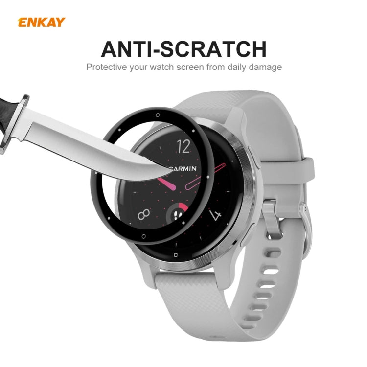 Compatible with Garmin Venu 2S / Vivoactive 4S 40mm 2 PCS ENKAY Hat-Prince 3D Full Screen Soft PC Edge + PMMA HD Screen Protector Film - Screen Protector by ENKAY | Online Shopping South Africa | PMC TechLife | Buy Now Pay Later Mobicred