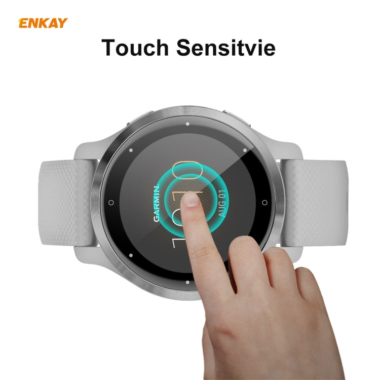 Compatible with Garmin Venu 2S / Vivoactive 4S 40mm 5 PCS ENKAY Hat-Prince 3D Full Screen Soft PC Edge + PMMA HD Screen Protector Film - Screen Protector by ENKAY | Online Shopping South Africa | PMC TechLife | Buy Now Pay Later Mobicred