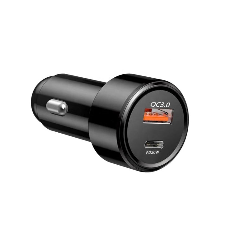 TE-P31 PD 20W USB-C / Type-C + QC3.0 18W USB Fast Car Charger(Black) - Car Charger by PMC TechLife | Online Shopping South Africa | PMC TechLife
