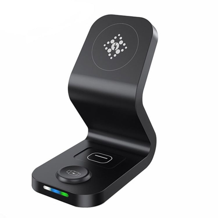 B-13 15W Max 3 in 1 Magnetic Wireless Charger for Mobile Phones & Apple Watchs & AirPods(Black) - Wireless Charger by PMC TechLife | Online Shopping South Africa | PMC TechLife