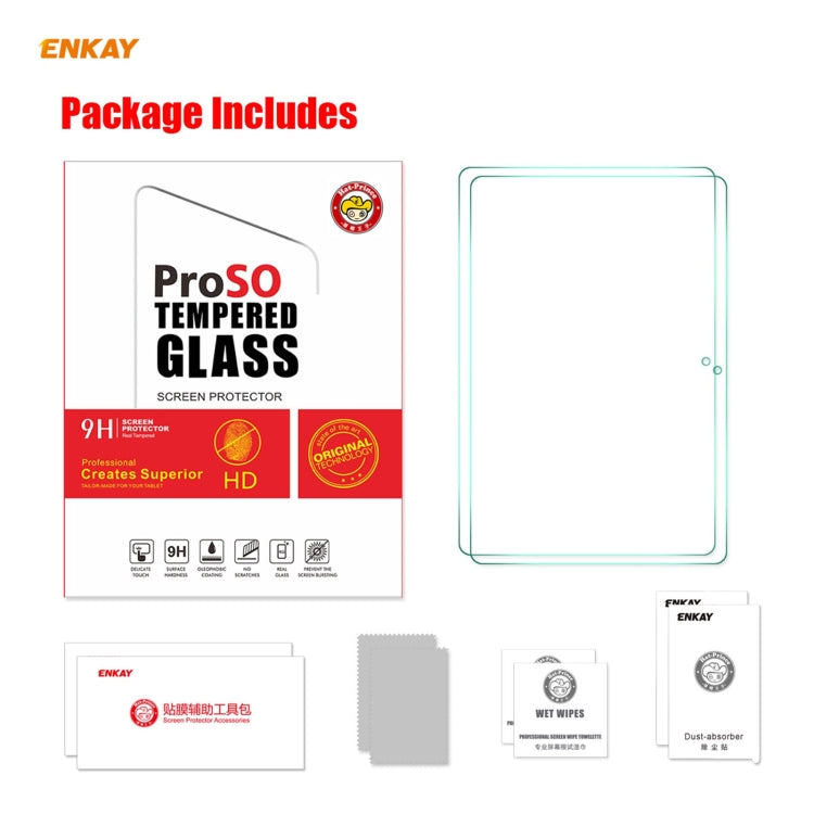 2 PCS For Amazon Fire HD 10 / HD 10 Plus 2021 ENKAY Hat-Prince 0.33mm 9H Surface Hardness 2.5D Explosion-proof Tempered Glass Protector Film - free shipping - PMC TechLife - Order now!