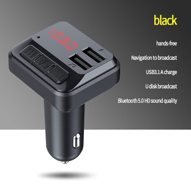 C6 MP3 Modulator Hands-free Wireless Audio Receiver 3.1A Dual USB Fast Charger FM Transmitter Car Kit - Cigar Socket by PMC TechLife | Online Shopping South Africa | PMC TechLife