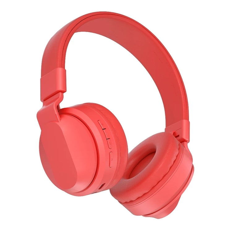 BOBo Kids Gift Bluetooth 5.0 Bass Noise Cancelling Stereo Wireless Headset With Mic, Support TF Card / FM / AUX-in(Red) - Headset & Headphone by PMC TechLife | Online Shopping South Africa | PMC TechLife