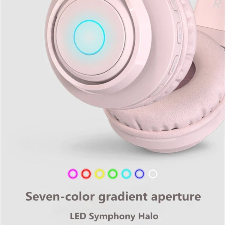 BT06C Cute Wireless Bluetooth 5.0 Headset for Children with Microphone LED Light Suppport Aux-in(Pink) - Headset & Headphone by PMC TechLife | Online Shopping South Africa | PMC TechLife