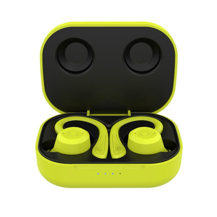 T20 TWS Bluetooth Hooks Wireless Sports Headphones with Charging Box IPX6 Waterproof Noise-cancelling Earphones(Green) - Bluetooth Earphone by PMC TechLife | Online Shopping South Africa | PMC TechLife