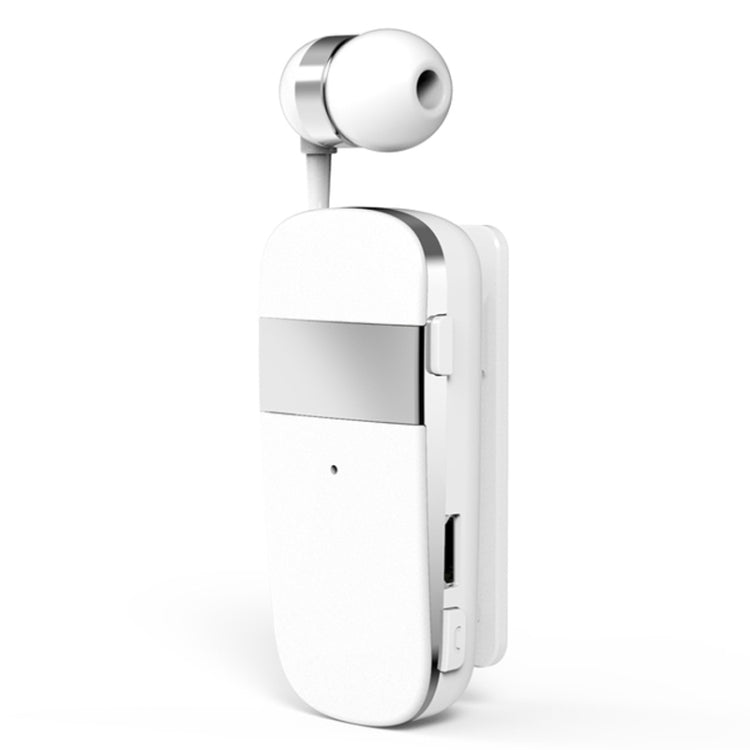K53 Stereo Wireless Bluetooth Headset Calls Remind Vibration Wear-Clip Driver Auriculares Earphone For Phone(White) - Bluetooth Earphone by PMC TechLife | Online Shopping South Africa | PMC TechLife