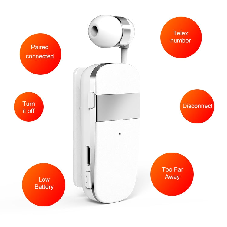 K53 Stereo Wireless Bluetooth Headset Calls Remind Vibration Wear-Clip Driver Auriculares Earphone For Phone(Yellow) - Bluetooth Earphone by PMC TechLife | Online Shopping South Africa | PMC TechLife