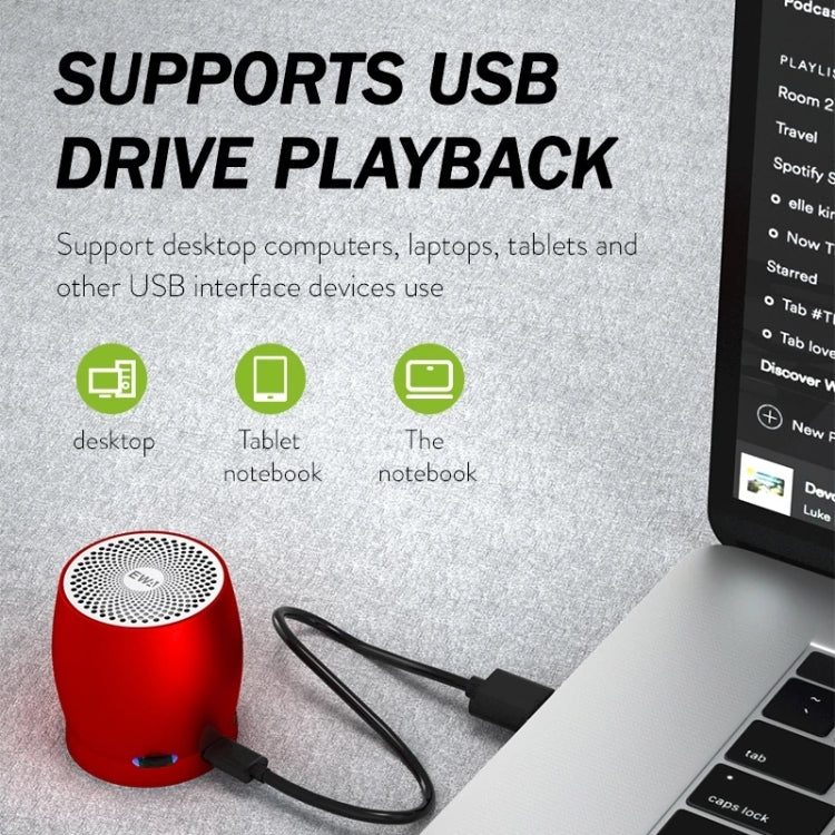 EWA A1 Portable TWS Bluetooth Wireless Speaker IPX5 Waterproof Support TF Card(Red) - free shipping - PMC TechLife - Order now!