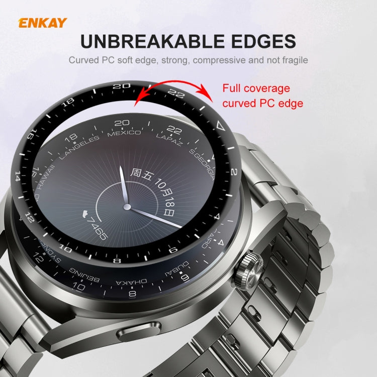 5 PCS For Huawei WATCH 3 Pro 48mm ENKAY Hat-Prince 3D Full Coverage Soft PC Edge + PMMA HD Screen Protector Film - Screen Protector by ENKAY | Online Shopping South Africa | PMC TechLife | Buy Now Pay Later Mobicred