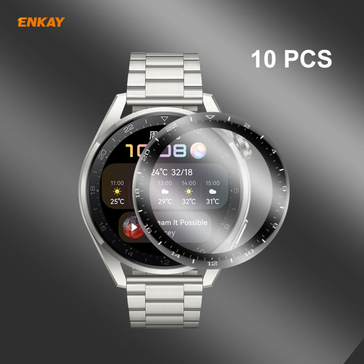 10 PCS For Huawei WATCH 3 Pro 48mm ENKAY Hat-Prince 3D Full Coverage Soft PC Edge + PMMA HD Screen Protector Film - free shipping - PMC TechLife - Order now!