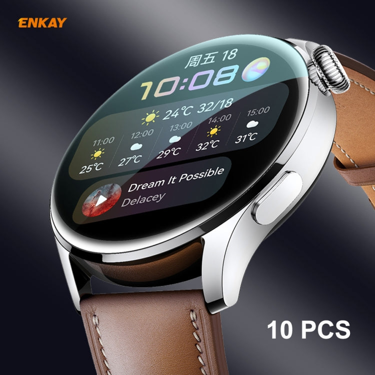 10 PCS For Huawei WATCH 3 46mm ENKAY Hat-Prince 3D Full Coverage Soft PC Edge + PMMA HD Screen Protector Film - Screen Protector by ENKAY | Online Shopping South Africa | PMC TechLife | Buy Now Pay Later Mobicred