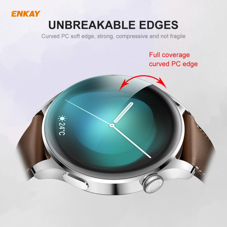 10 PCS For Huawei WATCH 3 46mm ENKAY Hat-Prince 3D Full Coverage Soft PC Edge + PMMA HD Screen Protector Film - Screen Protector by ENKAY | Online Shopping South Africa | PMC TechLife | Buy Now Pay Later Mobicred
