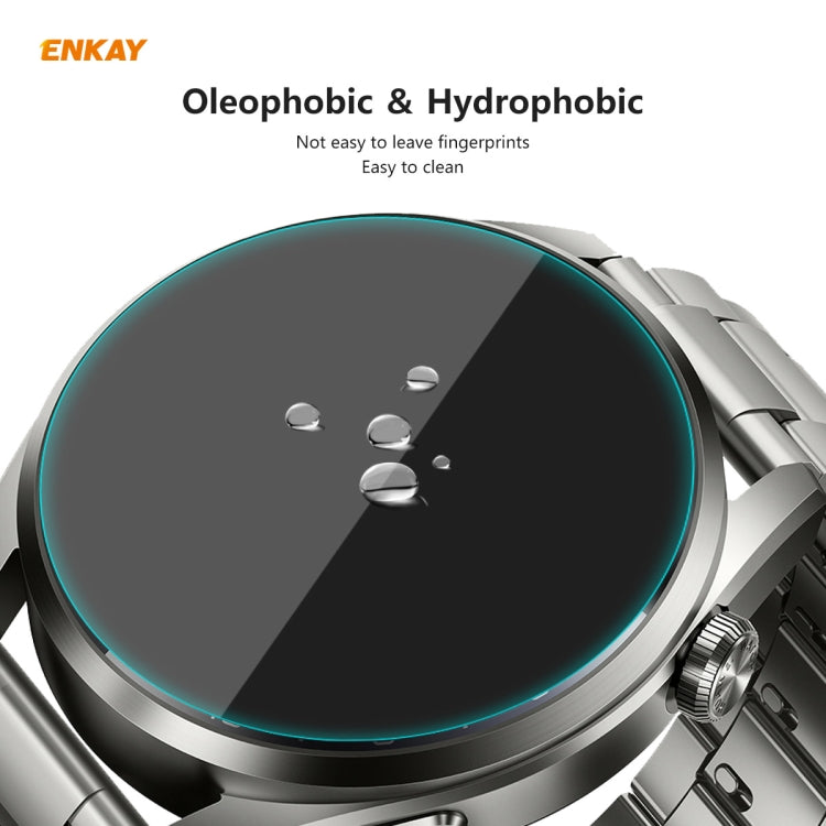 2 PCS For Huawei WATCH 3 Pro 48mm ENKAY Hat-Prince 0.2mm 9H 2.15D Curved Edge Tempered Glass Screen Protector Watch Film - Screen Protector by ENKAY | Online Shopping South Africa | PMC TechLife | Buy Now Pay Later Mobicred