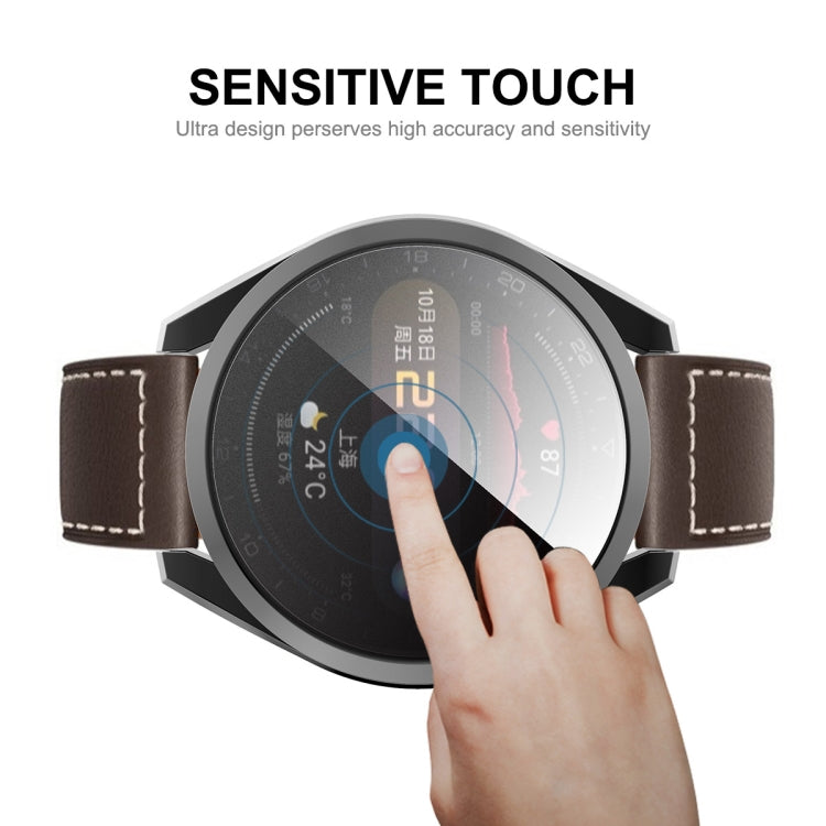For Huawei Watch 3 Pro 48mm ENKAY Hat-Prince Full Coverage Transparent Soft Case TPU HD Clear Cover(Black) - Watch Cases by ENKAY | Online Shopping South Africa | PMC TechLife | Buy Now Pay Later Mobicred