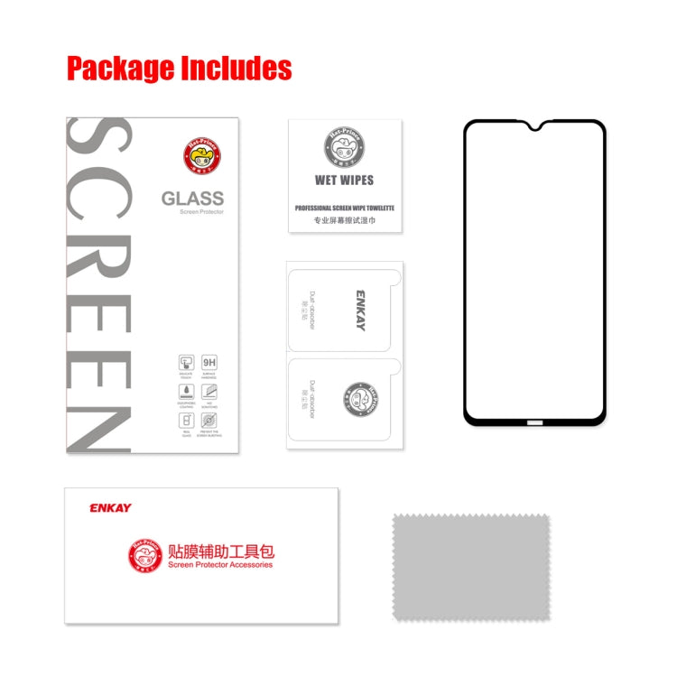 For Xiaomi Redmi Note 8 2021 2 PCS ENKAY Hat-Prince Full Glue 0.26mm 9H 2.5D Tempered Glass Screen Protector Full Coverage Film - Xiaomi Cases by ENKAY | Online Shopping South Africa | PMC TechLife | Buy Now Pay Later Mobicred