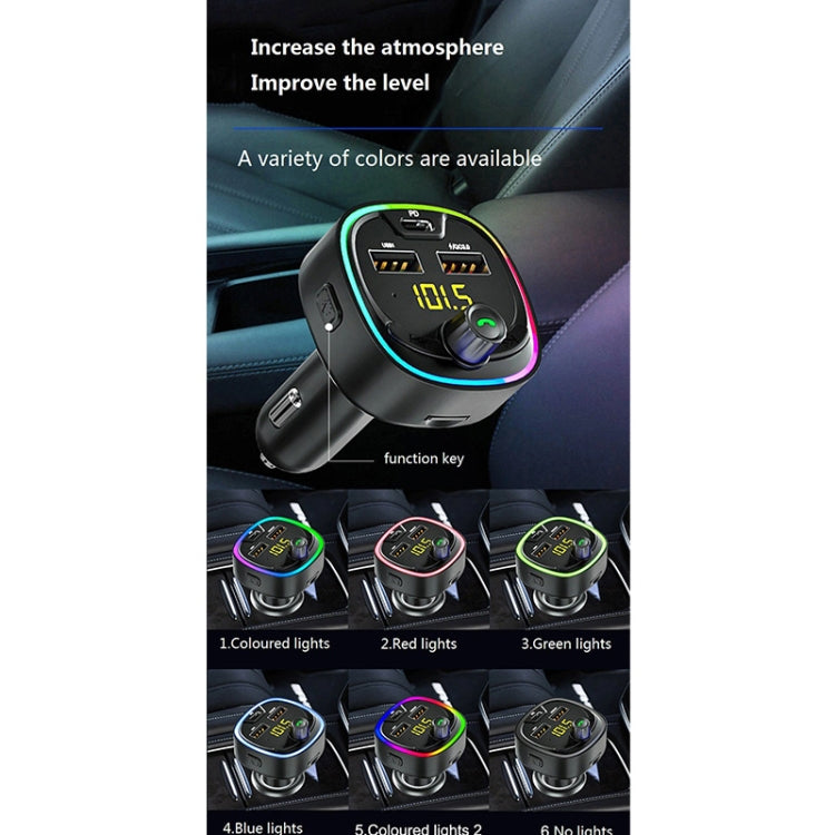 BT08D FM Transmitter Hands-free Car Kit MP3 Audio Player with QC3.0 + PD18W 5A Auto Fast Charger FM Modulator - free shipping - PMC TechLife - Order now!