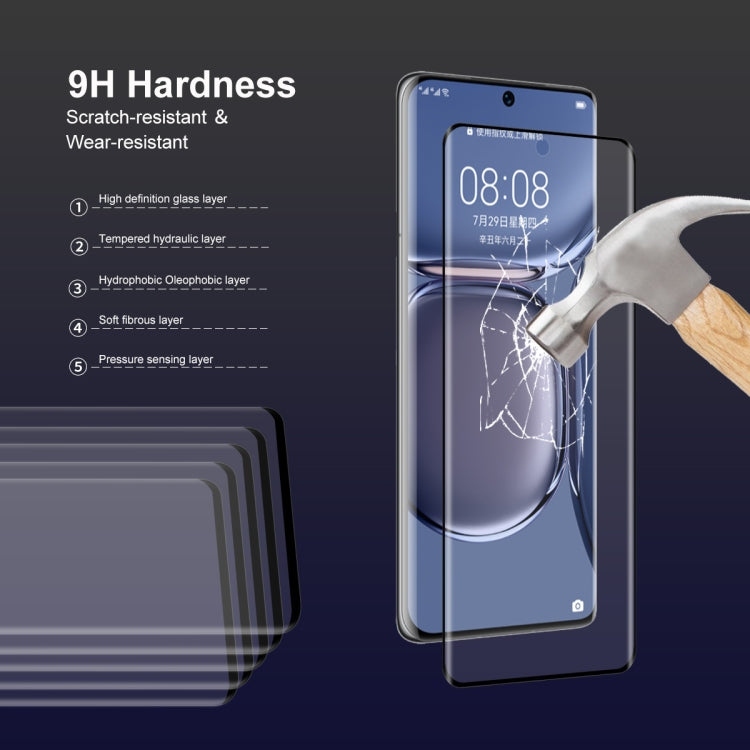 2 PCS For Huawei P50 Pro ENKAY 3D Heat Bending Tempered Glass Film - Huawei Tempered Glass by ENKAY | Online Shopping South Africa | PMC TechLife | Buy Now Pay Later Mobicred
