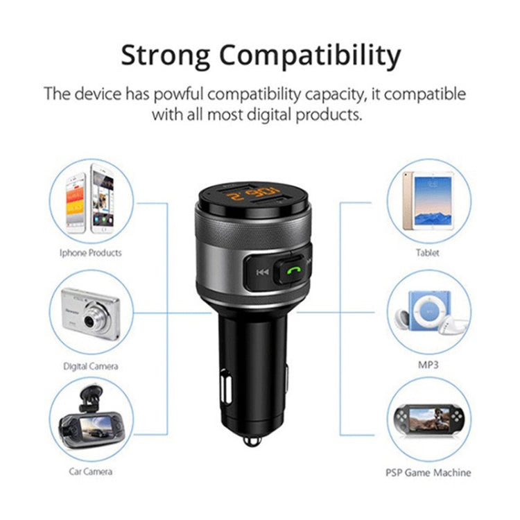 C57 QC3.0 Wireless FM Transmitter Fast Car Charger Bluetooth 5.0 Hands-free Car Modulator USB Flash Memory MP3 Player - free shipping - PMC TechLife - Order now!