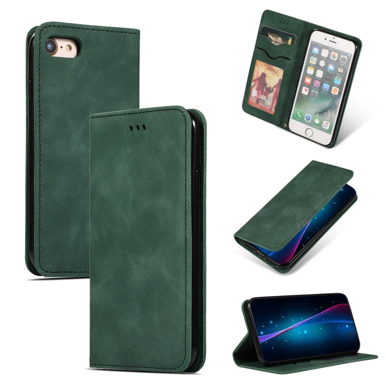 For iPhone SE 2022 / SE 2020 / 8 / 7 Retro Skin Feel Business Magnetic Horizontal Flip Leather Case(Army Green) - iPhone SE 2022 / 2020 / 8 / 7 Cases by ESR | Online Shopping South Africa | PMC TechLife | Buy Now Pay Later Mobicred