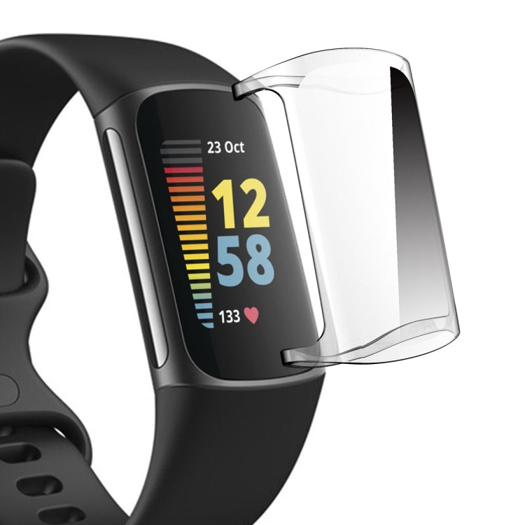 For Fitbit Charge 5 / Charge 6 ENKAY Hat-Prince Full Coverage Transparent Soft Case TPU HD Clear Cover - Watch Cases by ENKAY | Online Shopping South Africa | PMC TechLife | Buy Now Pay Later Mobicred
