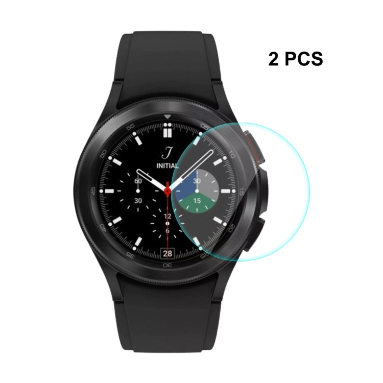 2 PCS For Samsung Galaxy Watch4 Classic 46mm ENKAY Hat-Prince 0.2mm 9H 2.15D Curved Edge Tempered Glass Screen Protector Watch Film - Screen Protector by ENKAY | Online Shopping South Africa | PMC TechLife | Buy Now Pay Later Mobicred