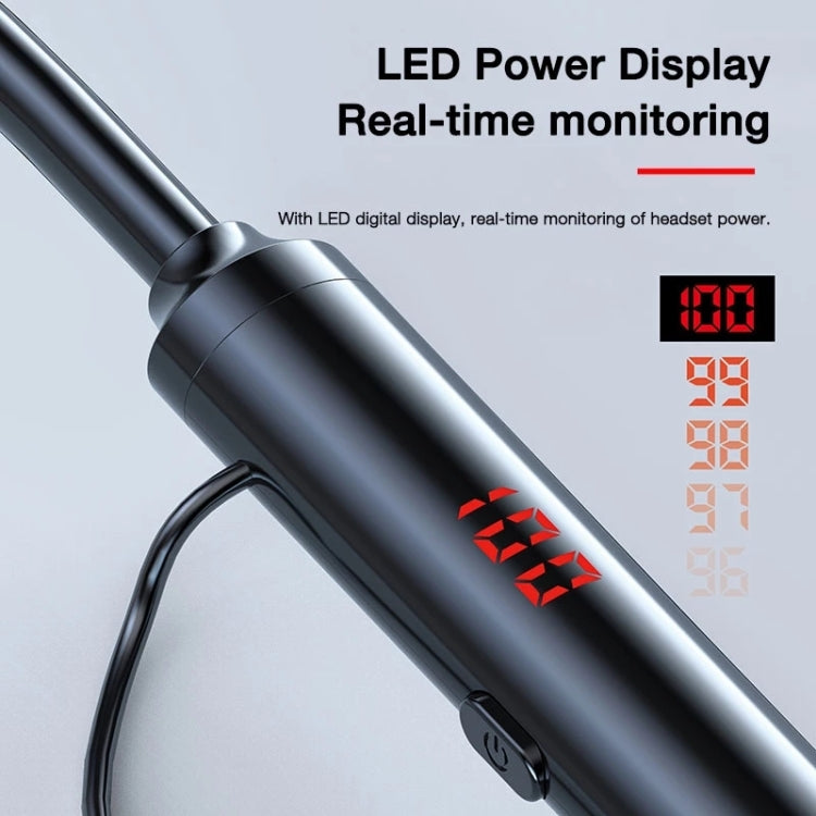 960 Neckband Magnetic Stereo Headphone with LED Display Support TF Card(Red) - Neck-mounted Earphone by PMC TechLife | Online Shopping South Africa | PMC TechLife