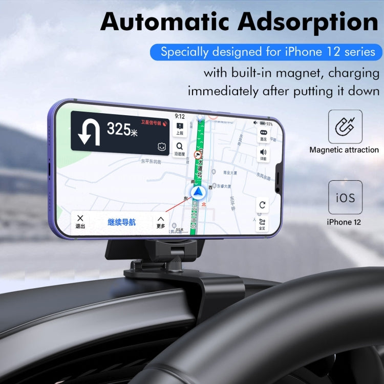 H-144B Universal Car Phone Holder Magnetic Stop Sign Holder Mobile Phone Interior Decoration Accessories - Car Holders by PMC TechLife | Online Shopping South Africa | PMC TechLife