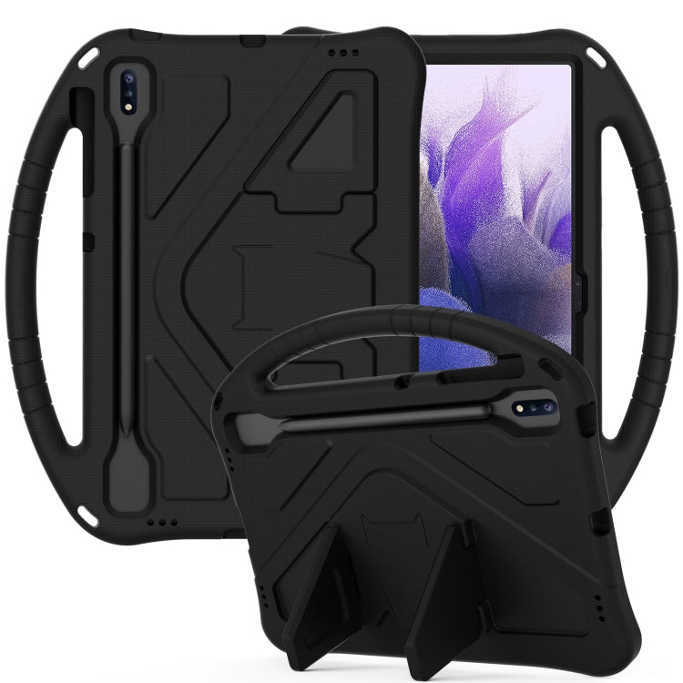 For Samsung Galaxy S7 FE T730 / T736 EVA Flat Anti Falling Protective Case Shell with Holder(Black) - free shipping - PMC TechLife - Order now!