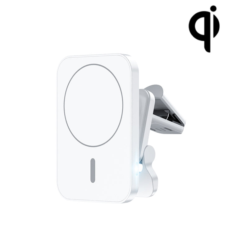W-987 Magnetic Suction 15W Wireless Charger Car Air Outlet Bracket for iPhone and other Smart Phones(White) - Wireless Charger Holders by PMC TechLife | Online Shopping South Africa | PMC TechLife