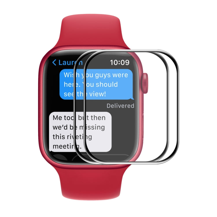 2 PCS For Apple Watch Series 7 41mm ENKAY Hat-Prince 3D Full Coverage Soft PC Edge + PMMA HD Screen Protector Film - Others by ENKAY | Online Shopping South Africa | PMC TechLife | Buy Now Pay Later Mobicred