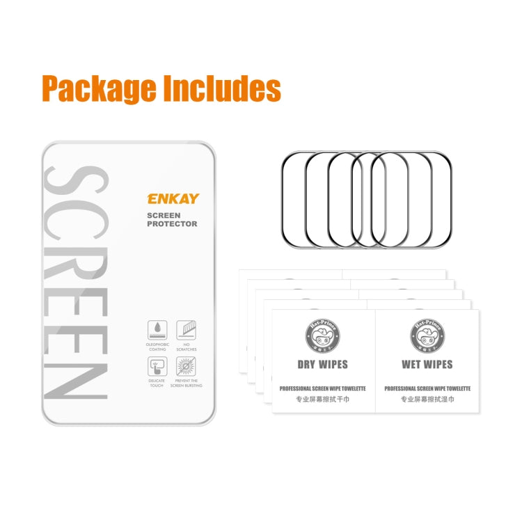 5 PCS For Apple Watch Series 7 41mm ENKAY Hat-Prince 3D Full Coverage Soft PC Edge + PMMA HD Screen Protector Film - free shipping - PMC TechLife - Order now!